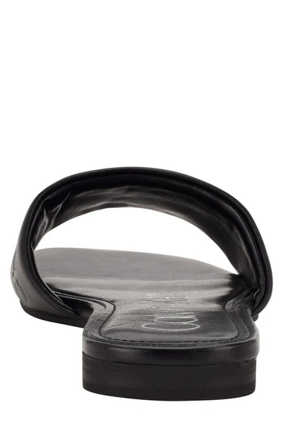 Shop Calvin Klein Milana Logo Monogram Slide Sandal In Black