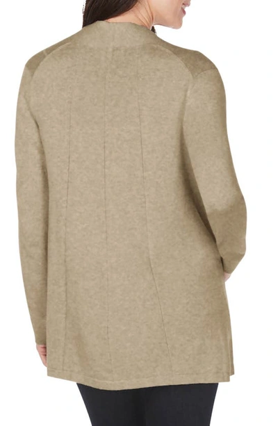 Shop Foxcroft Bethanie Open Front Cardigan In Toasted Wheat
