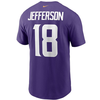 Shop Nike Justin Jefferson Purple Minnesota Vikings Name & Number T-shirt