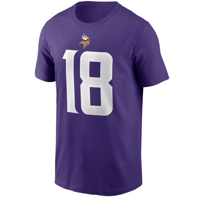 Shop Nike Justin Jefferson Purple Minnesota Vikings Name & Number T-shirt