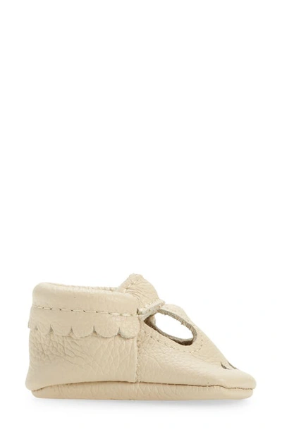 Shop Freshly Picked Mary Jane Crib Shoe In Birch Leather