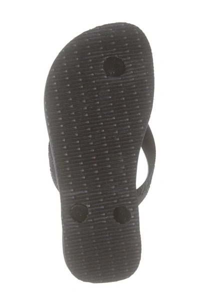 Havaianas Kids' Brazil Logo Flip Flop In Black/ Black