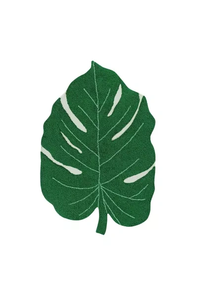 Lorena Canals Monstera Leaf Rug In Green