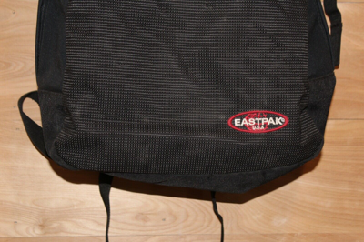 Pre-owned Eastpak Vintage  Black Nylon Backpack Usa Made