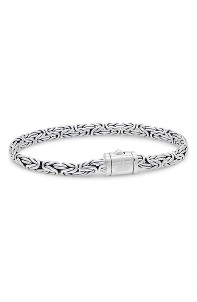 Shop Devata Sterling Silver 5mm Byzantine Chain Bracelet