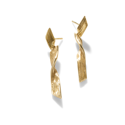 Shop John Hardy Bamboo Striated Drop Earring Eg50089 In Multicolor