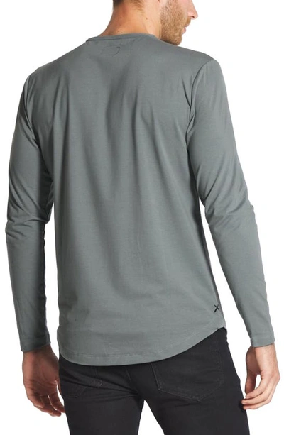 Shop Cuts Crewneck Long Sleeve T-shirt In Sage