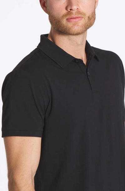 Shop Cuts Trim Fit Cotton Blend Polo In Black