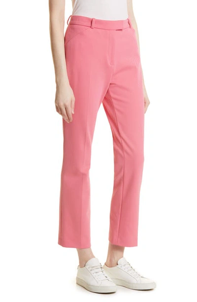 Shop Hugo Boss Tatiani Straight Leg Ankle Trousers In Pink Lemonade