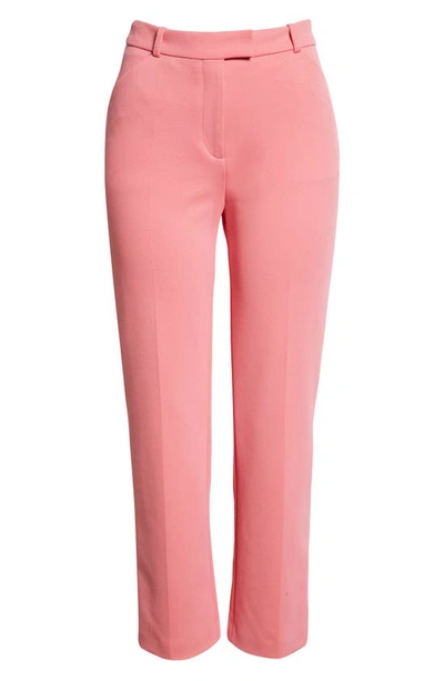 Shop Hugo Boss Tatiani Straight Leg Ankle Trousers In Pink Lemonade
