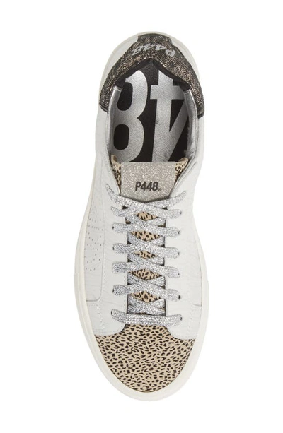 Shop P448 Thea Low Top Sneaker In Zebra/ Bronze