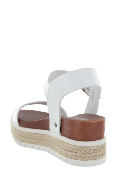 Shop Mia Kiera Espadrille Platform Sandal In White