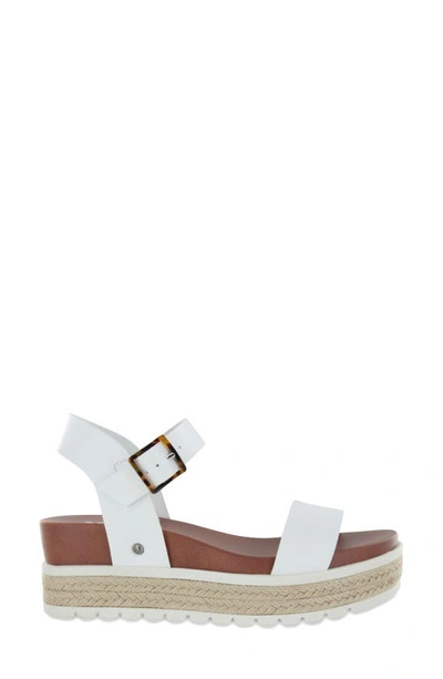 Shop Mia Kiera Espadrille Platform Sandal In White