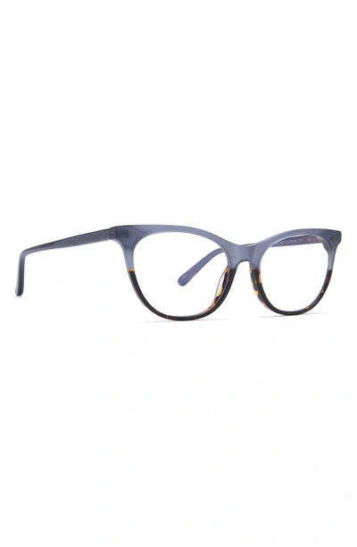 Diff Jade 51mm Blue Light Blocking Cat Eye Glasses In Sapphire Terrain