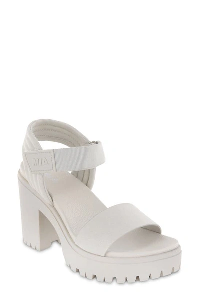 Shop Mia Ivelisse Ankle Strap Sandal In Off-white