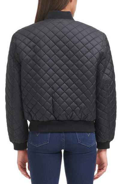 Levi's Fleece Lined Diamond Quilted Jacket In Black