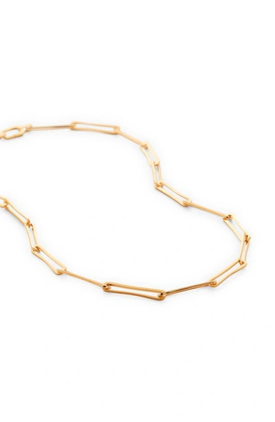 Shop Monica Vinader Alta Long Link Necklace In Gold