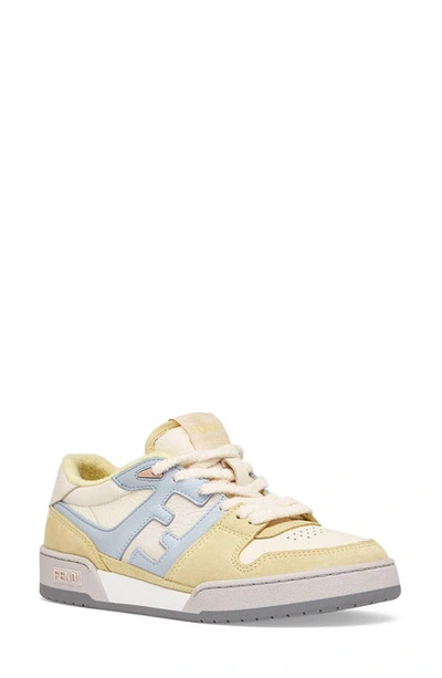 Shop Fendi Match Sneaker In Blue Yellow Multi