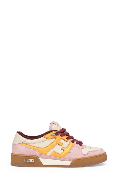 Shop Fendi Match Sneaker In Orange Pink Multi