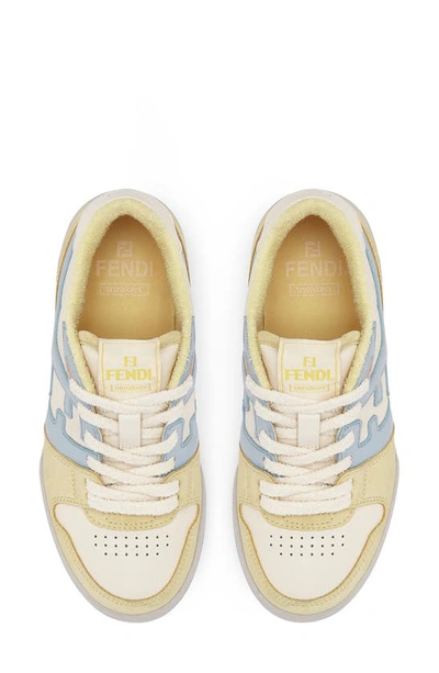 Shop Fendi Match Sneaker In Blue Yellow Multi
