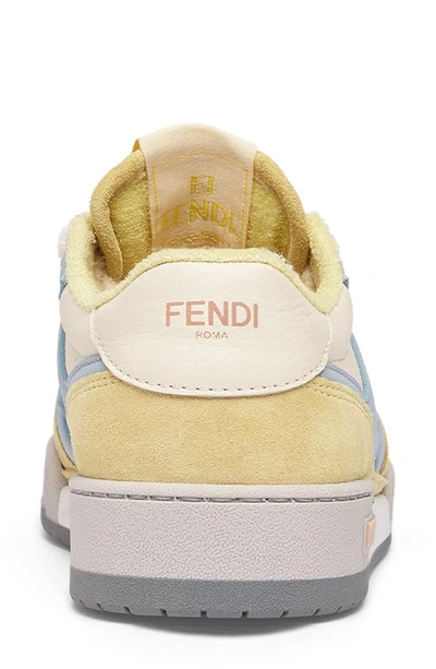 Shop Fendi Match Sneaker In Blue Yellow Multi