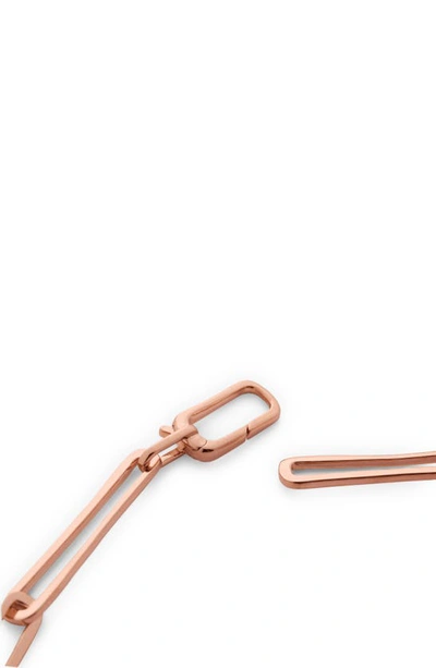 Shop Monica Vinader Alta Long Link Necklace In Rose Gold