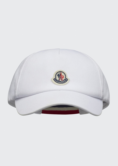 Shop Moncler Kid's Logo Baseball Cap In White
