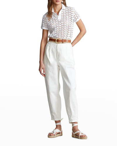 POLO RALPH LAUREN EYELET POLO SHIRT 