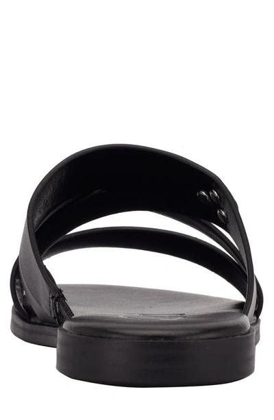 Shop Calvin Klein Kanio Strappy Slide Sandal In Black 001