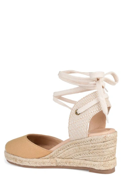 Shop Journee Collection Monte Espadrille Ankle Strap Wedge Sandal In Tan