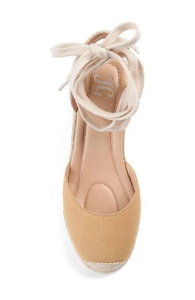 Shop Journee Collection Monte Espadrille Ankle Strap Wedge Sandal In Tan