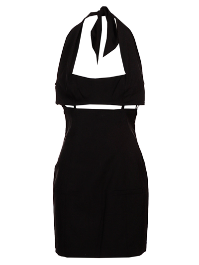 Shop Jacquemus Sleeveless Cut Out Mini Dress In Black