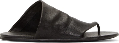 Shop Marsèll Black Leather Sheath Sandals