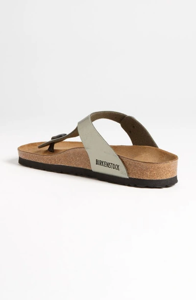 Shop Birkenstock Gizeh Birko-flor Flip Flop In Titanium