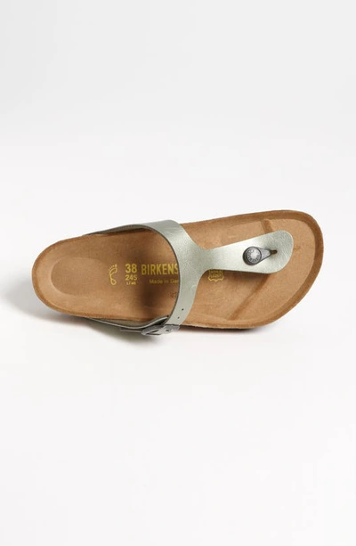 Shop Birkenstock Gizeh Birko-flor Flip Flop In Titanium