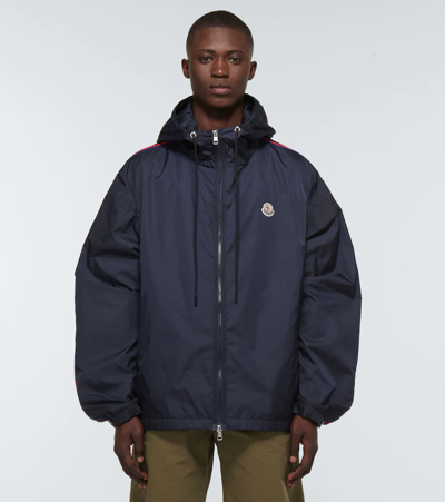 Shop Moncler Hattab Zipped Jacket In Navy Blue