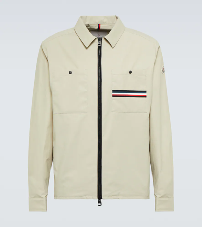 Moncler Akahito Panelled Cotton-blend Overshirt In Cream | ModeSens