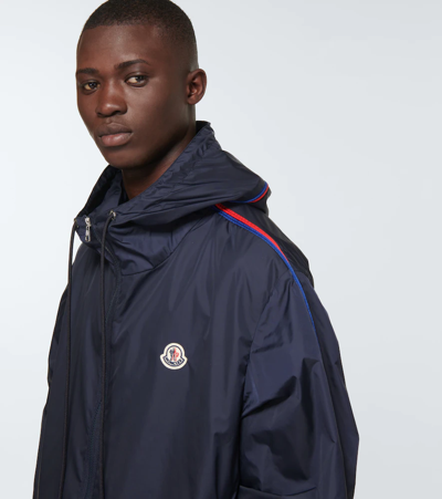 Shop Moncler Hattab Zipped Jacket In Navy Blue