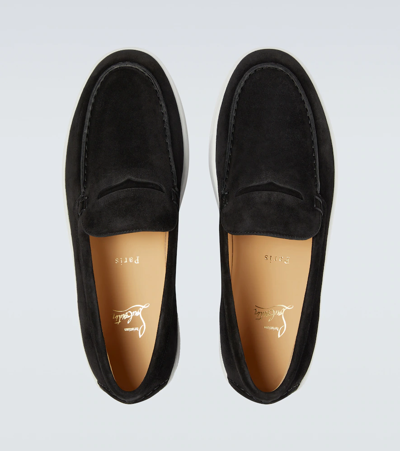 Christian Louboutin Paqueboat Leather Trainers In Black | ModeSens