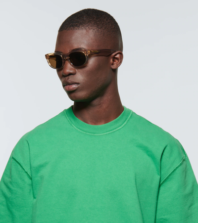 Bottega Veneta Acetate Sunglasses In Brown-brown-bronze