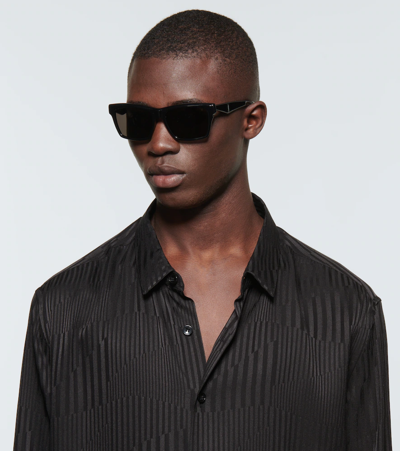 Saint Laurent Acetate Sunglasses In Black-black-black