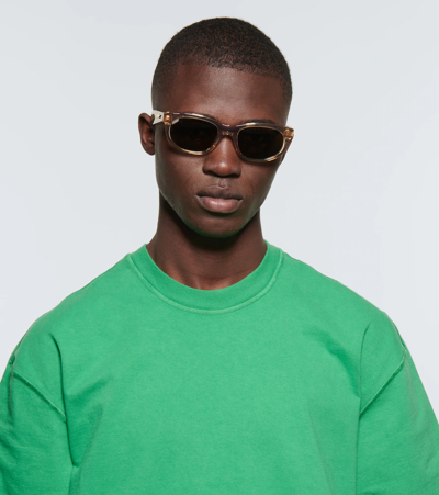 Bottega Veneta Acetate Sunglasses In Brown-brown-bronze