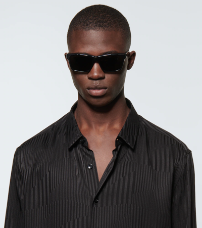 Saint Laurent Acetate Sunglasses In Black-black-black