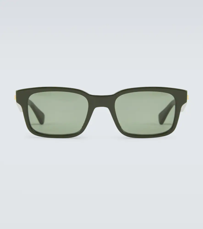Bottega Veneta Mens Green Acetate Sunglasses In Green-green-green