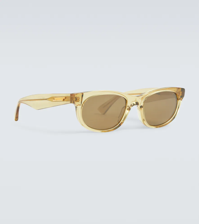 Shop Bottega Veneta Acetate Sunglasses In Brown-brown-bronze