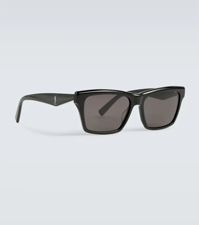 Saint Laurent Acetate Sunglasses In Black-black-black