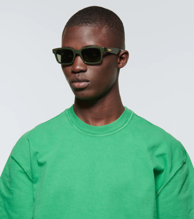 Bottega Veneta Mens Green Acetate Sunglasses In Green-green-green