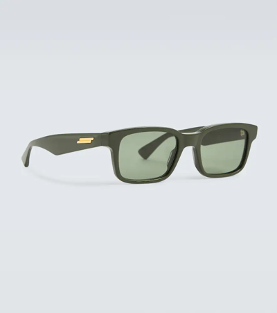 Bottega Veneta Mens Green Acetate Sunglasses In Green-green-green