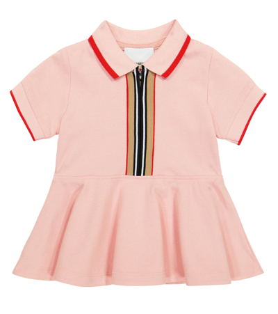 Burberry Babies' Kids Icon Stripe-detail Polo Dress (6-24 Months) In Pink |  ModeSens