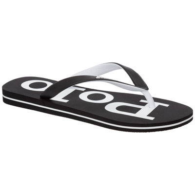 Shop Polo Ralph Lauren Men's Flip Flops Sandals In Black
